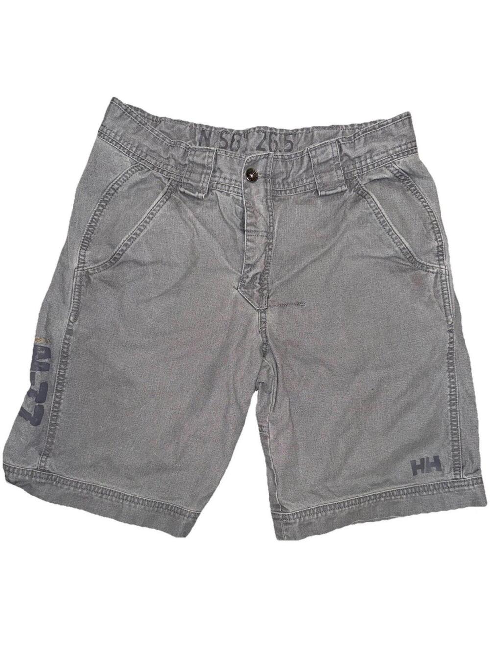 Helly Hansen Cotton Mens Grey Shorts Sz 32 sailing Nautical preppy beach